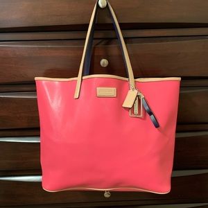 Coach Park Metro Tote - Pomegranate/Silver-F24341